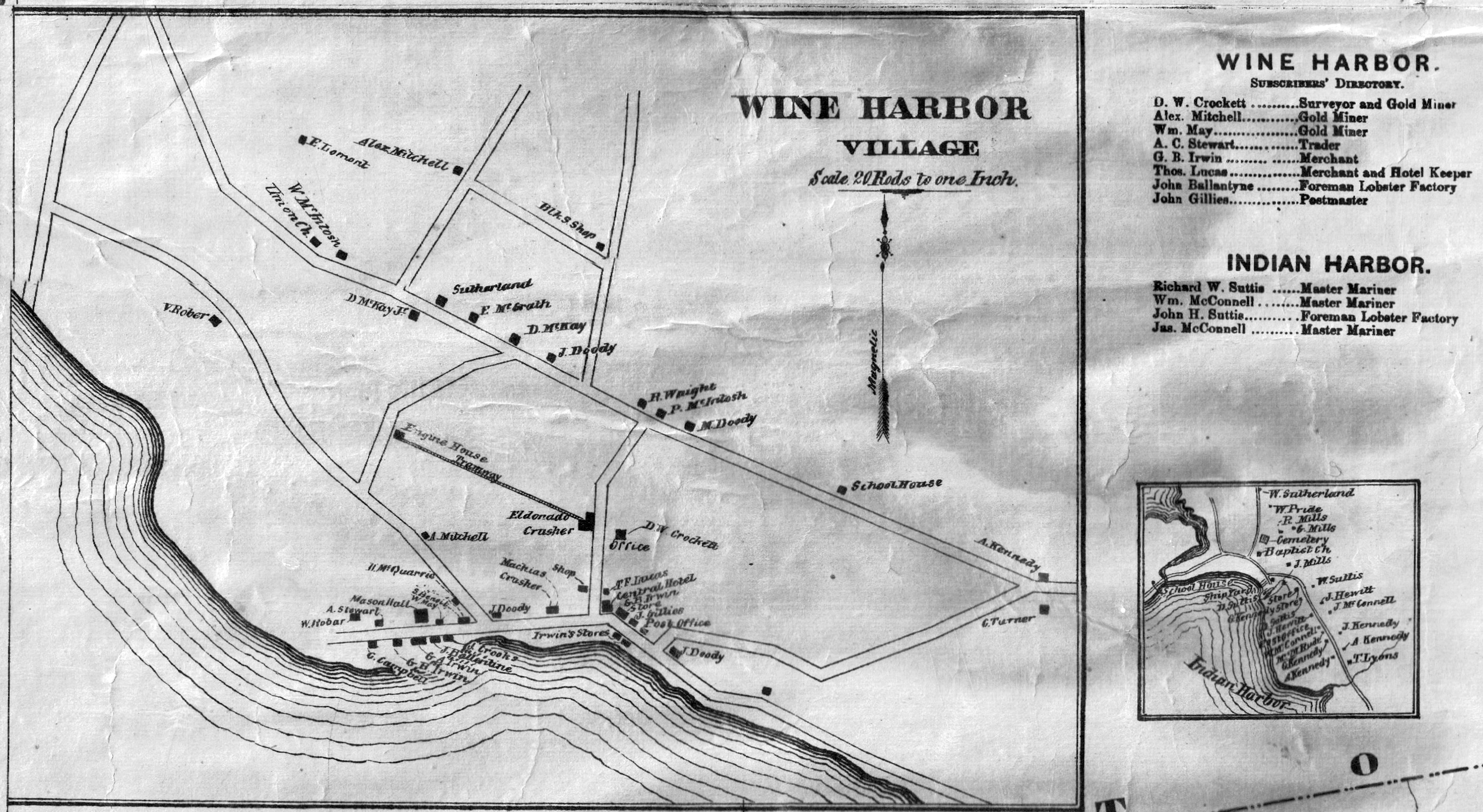 AF Church 1864 Guysborough Co. Map